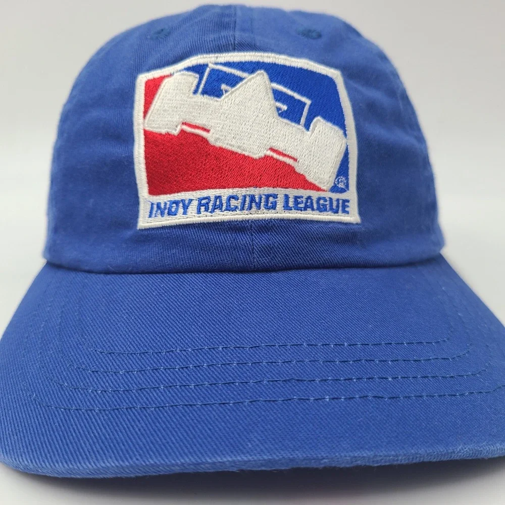 Vintage Indy Racing League Hat Strapback Blue Red White IRL‎ Racing Casual Men